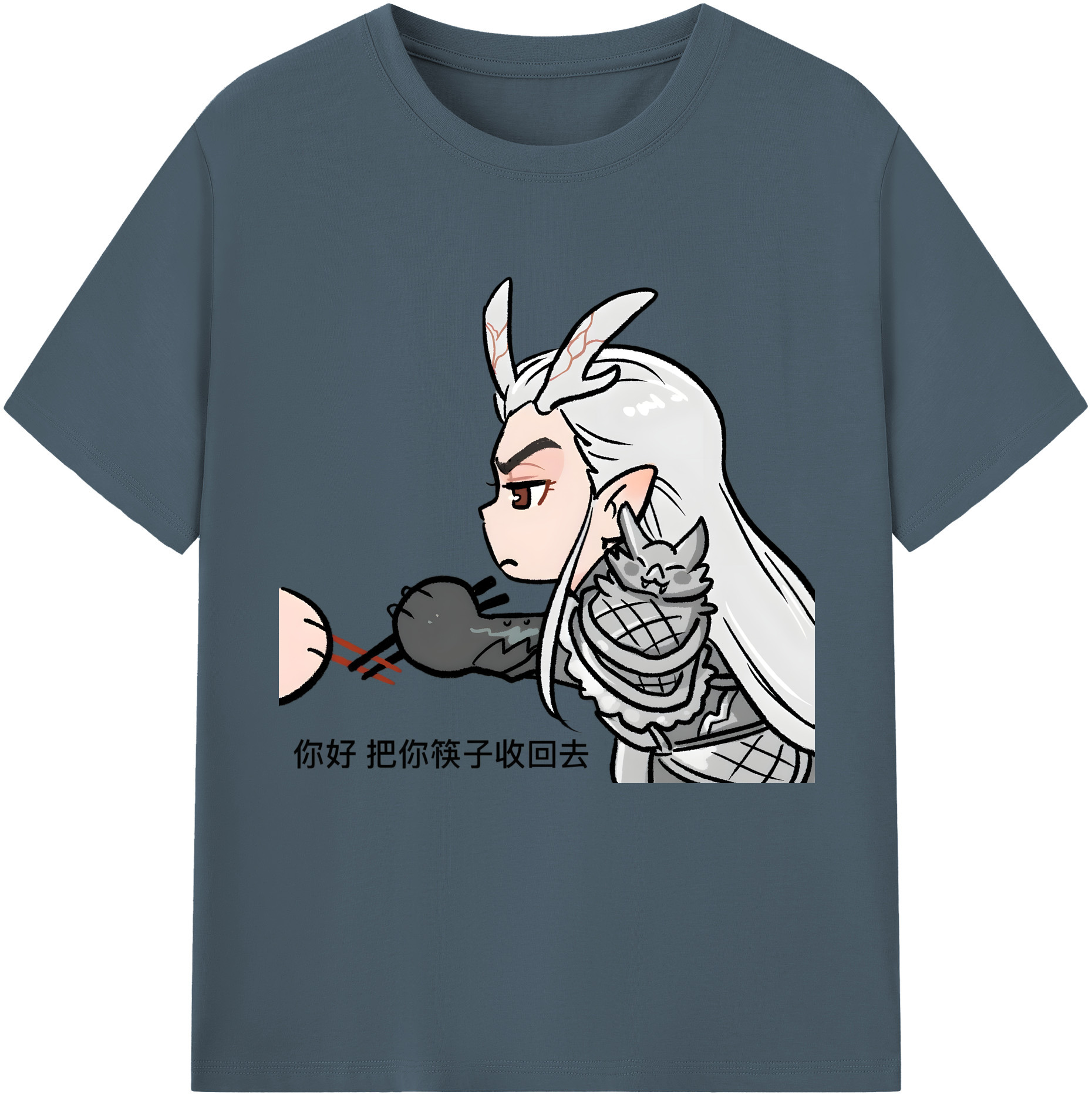 （画像用） Ne Zha 2 ナタ 魔童の大暴れ 綿100％半袖Tシャツ（フロントプリント）